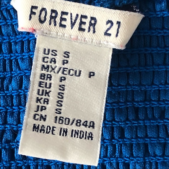 🆓 ADD ON FOREVER 21 India Textile Wide Strap Halter Stretchy Back - Picture 5 of 5